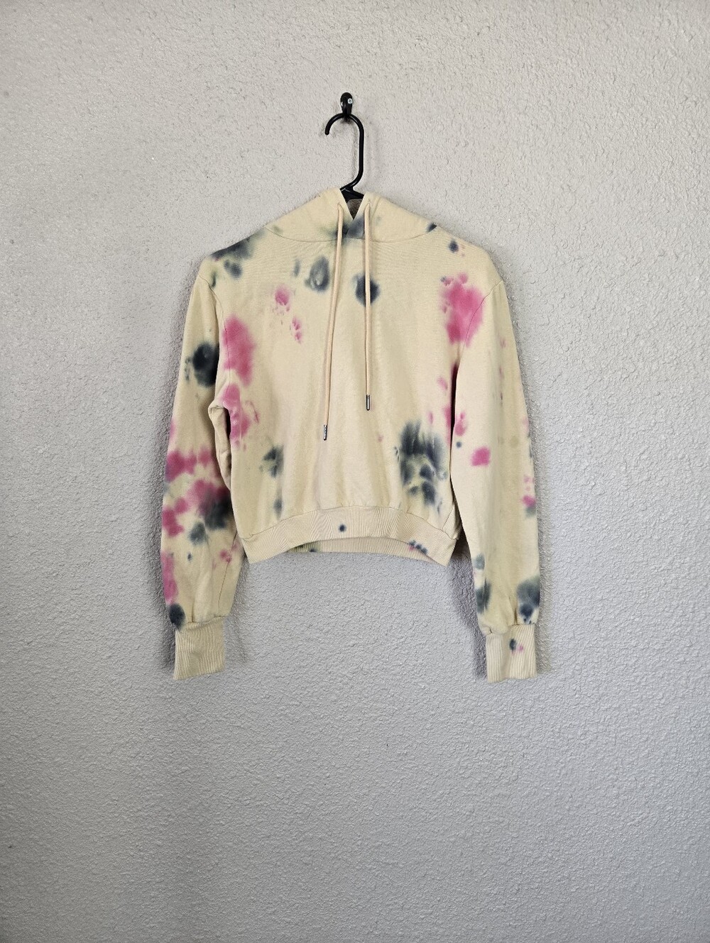 AFRM Tie Dye Hoodie Cropped Sweatshirt Size XS New #2C388